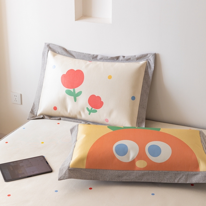 91家纺网 家纺一手货源 找家纺 本希家居 2024新款花漾清新系列高端可水洗冰丝席 小趣味床笠