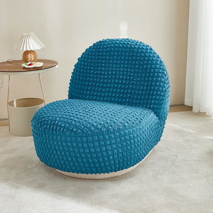 91家纺网 家纺一手货源 找家纺 丝绮鹿 2024新款爆米花系列-雪梨沙发椅套 湖蓝