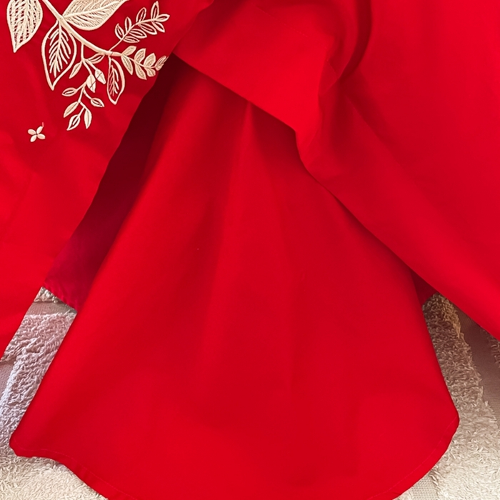 91家纺网 家纺一手货源 找家纺 欧乐蒂 2025新款秘密花园-新疆长绒棉刺绣四件套-终版 秘密花园-喜庆红