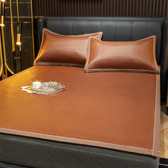 91家纺网 家纺一手货源 找家纺 共鸣沙发垫 2024新款野山藤凉席 野山藤咖色