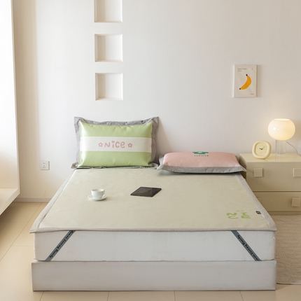 91家纺网 家纺一手货源 找家纺 本希家居 2024新款花漾清新系列高端可水洗冰丝席 小快乐平席