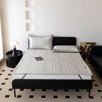 本希家居 2024新款简约轻奢系列高端可水洗冰丝席 清雅花房平席