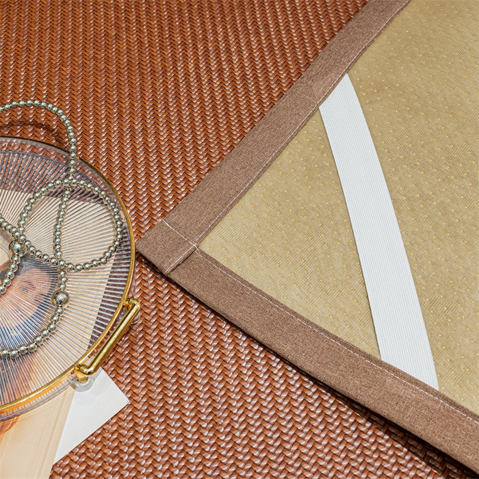 91家纺网 家纺一手货源 找家纺 共鸣沙发垫 2024新款野山藤凉席 野山藤咖色