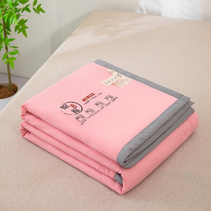 91家纺网 家纺一手货源 找家纺 侨鑫 2024新款A类原棉大豆夏被 粉色