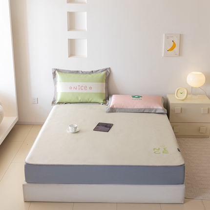 本希家居 2024新款花漾清新系列高端可水洗冰丝席 小快乐床笠