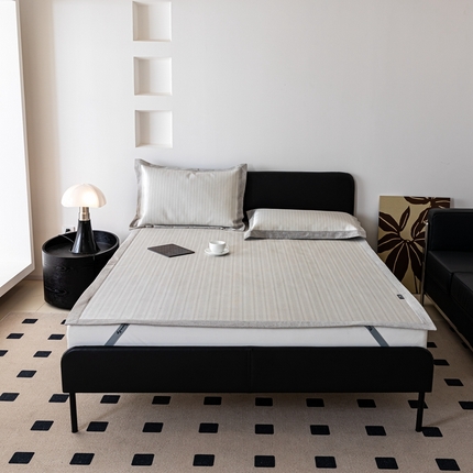 本希家居 2024新款简约轻奢系列高端可水洗冰丝席 波普纹平席