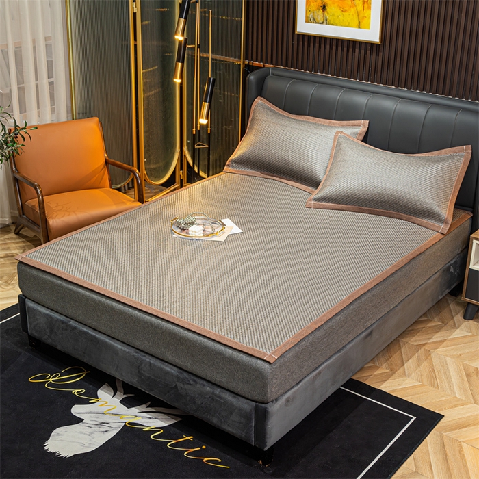 91家纺网 家纺一手货源 找家纺 共鸣沙发垫 2024新款野山藤凉席 野山藤浅灰色