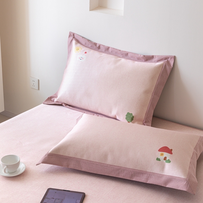 91家纺网 家纺一手货源 找家纺 本希家居 2024新款花漾清新系列高端可水洗冰丝席 小甜美床笠