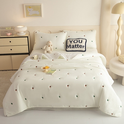 91家纺网 家纺一手货源 找家纺 （总）美达家纺 2025新品刺绣水洗棉夏被四件套