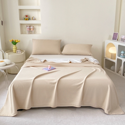 91家纺网 家纺一手货源 找家纺 （总）典冠 2024新款A类凉感华夫格竹纤维冷感毯毛巾被