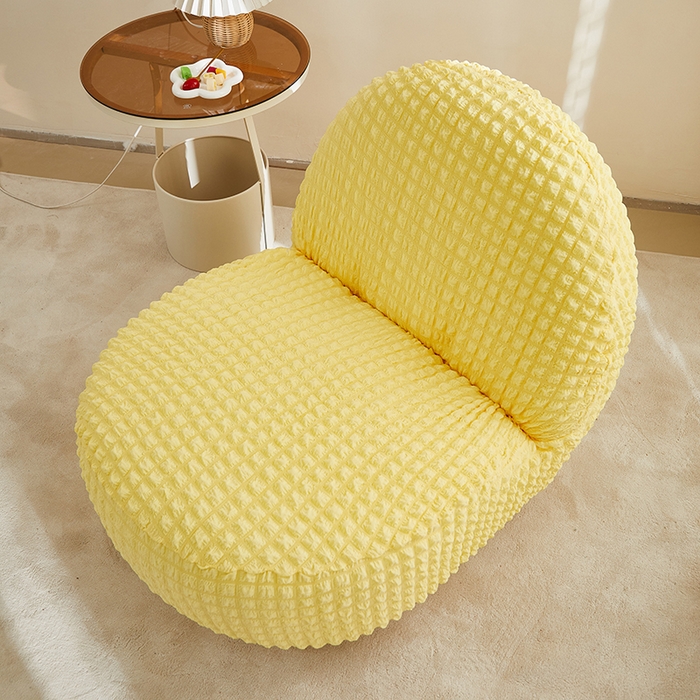 91家纺网 家纺一手货源 找家纺 丝绮鹿 2024新款爆米花系列-雪梨沙发椅套 柠檬黄