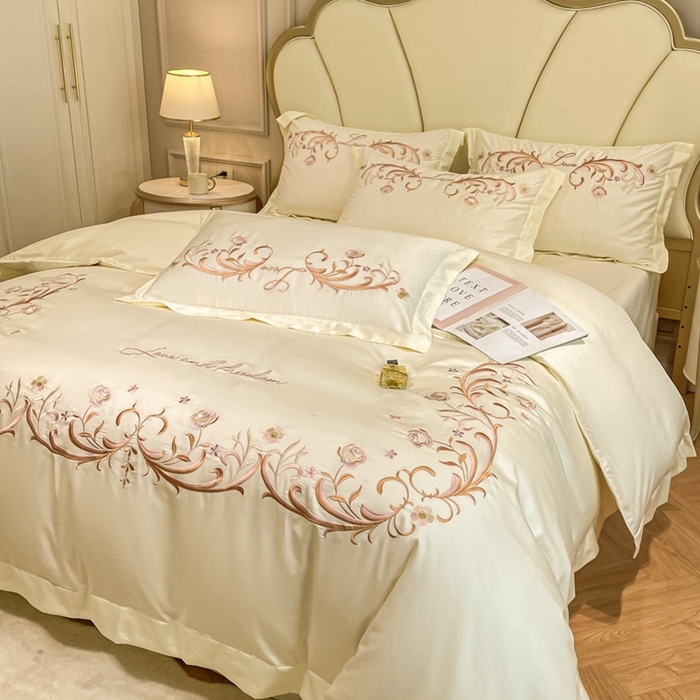 91家纺网 家纺一手货源 找家纺 欧乐蒂 2025新款爱丽丝-高支高密新疆长绒棉-终版 爱丽丝-奶白