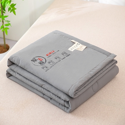91家纺网 家纺一手货源 找家纺 侨鑫 2024新款A类原棉大豆夏被 灰色