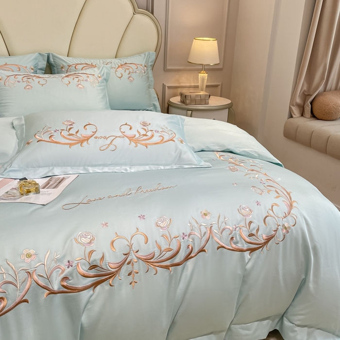 91家纺网 家纺一手货源 找家纺 欧乐蒂 2025新款爱丽丝-高支高密新疆长绒棉-终版 爱丽丝-水兰