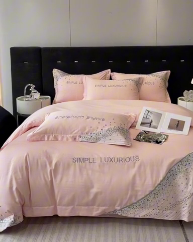 91家纺网 家纺一手货源 找家纺 欧乐蒂 2025新款星梦-高支高密新疆长绒棉四件套-终版 星梦-温馨粉