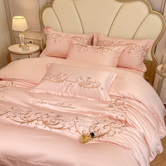 91家纺网 家纺一手货源 找家纺 欧乐蒂 2025新款爱丽丝-高支高密新疆长绒棉-终版 爱丽丝-粉