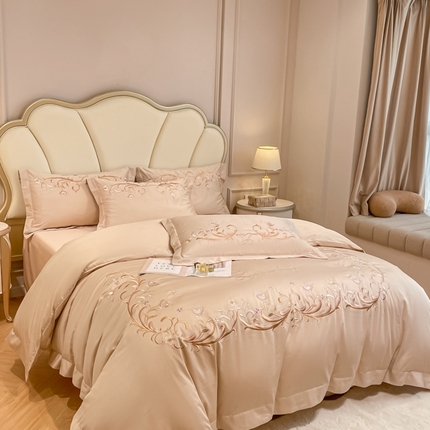 91家纺网 家纺一手货源 找家纺 欧乐蒂 2025新款爱丽丝-高支高密新疆长绒棉-终版 爱丽丝-金咖