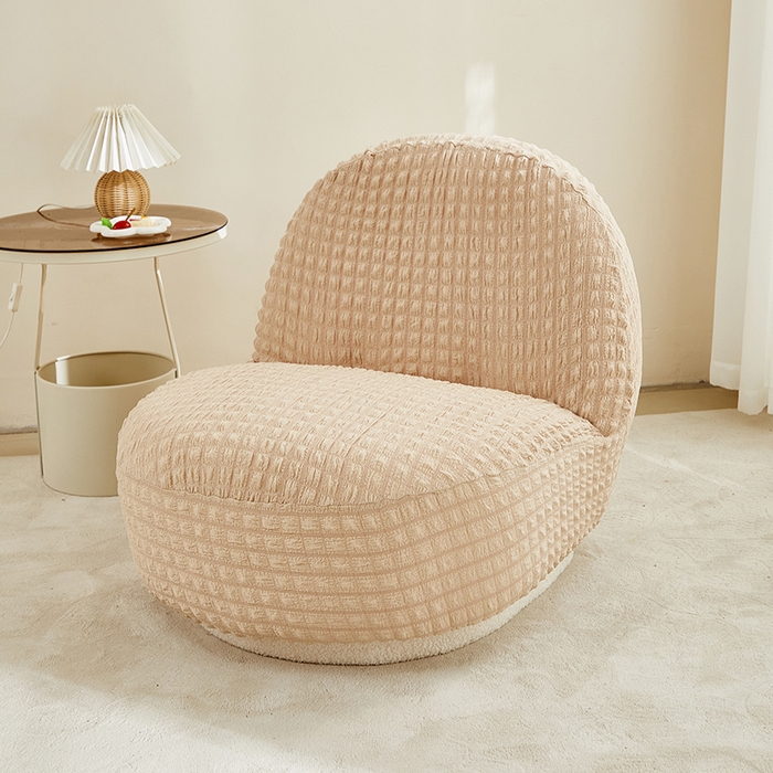 91家纺网 家纺一手货源 找家纺 丝绮鹿 2024新款爆米花系列-雪梨沙发椅套 米黄