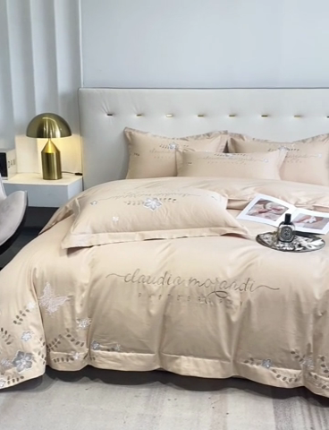 91家纺网 家纺一手货源 找家纺 欧乐蒂 2025新款花寐-高支高密新疆长绒棉四件套-终版 花寐-贵族金