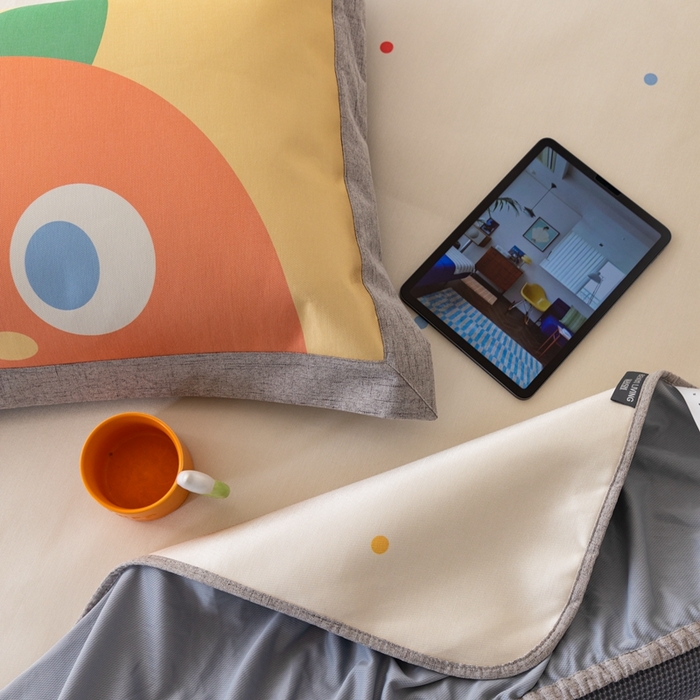 91家纺网 家纺一手货源 找家纺 本希家居 2024新款花漾清新系列高端可水洗冰丝席 小趣味床笠