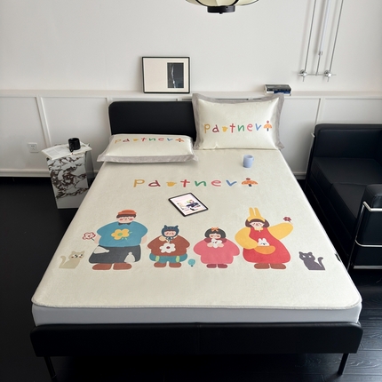 91家纺网 家纺一手货源 找家纺 （总）本希家居 2024新款花漾清新系列高端可水洗冰丝席