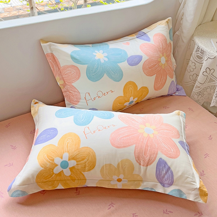 91家纺网 家纺一手货源 找家纺 优选良品 2025新款直播爆款全棉-ins印花系列四件套纯棉三件套床单床笠 花恬梦