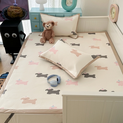 91家纺网 家纺一手货源 找家纺 （总）昔可家纺 2024新款高端数码印花养生冰藤席--卡通系列