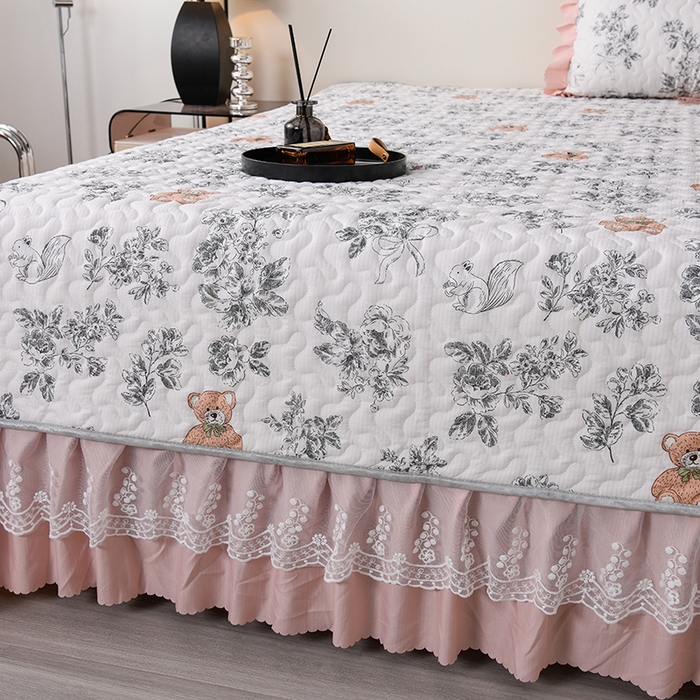 91家纺网 家纺一手货源 找家纺 艾裙海 2025新款云感双层纱单床盖 秘境