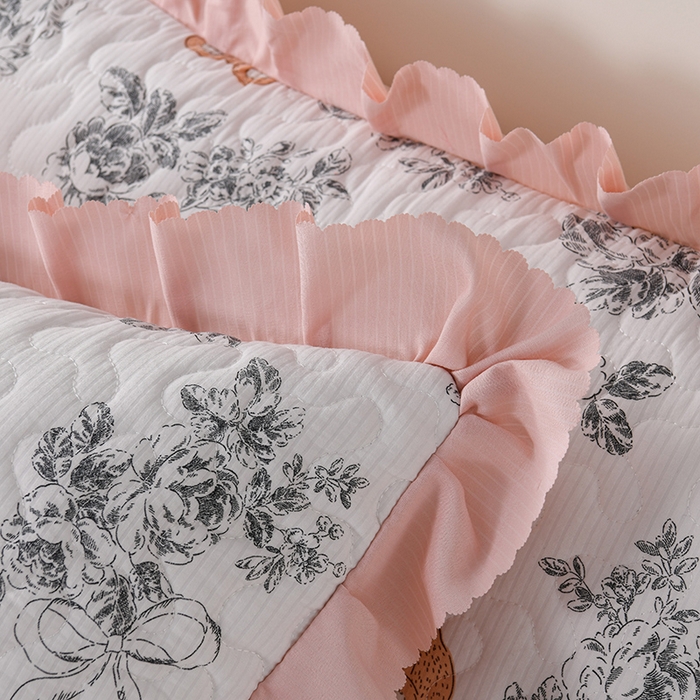 91家纺网 家纺一手货源 找家纺 艾裙海 2025新款云感双层纱单床盖 秘境