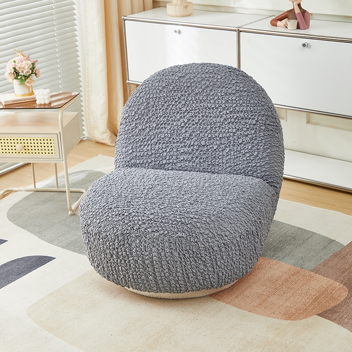 91家纺网 家纺一手货源 找家纺 丝绮鹿 2024新款高端皱皱布系列-雪梨沙发椅套  摩登浅灰