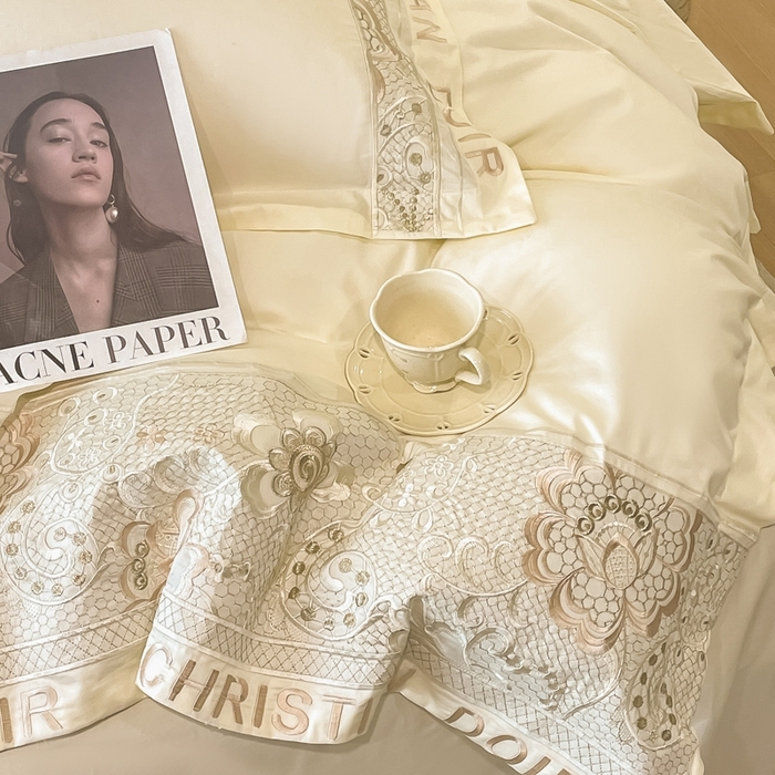 91家纺网 家纺一手货源 找家纺 欧乐蒂 2025新款高支密长绒棉刺绣四件套-繁花-终版 繁花-典雅白