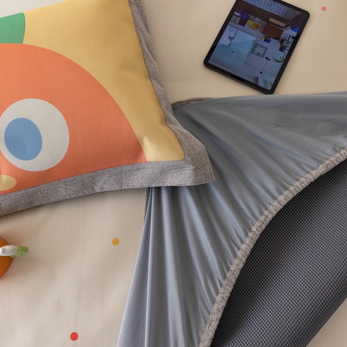 91家纺网 家纺一手货源 找家纺 本希家居 2024新款花漾清新系列高端可水洗冰丝席 小趣味床笠