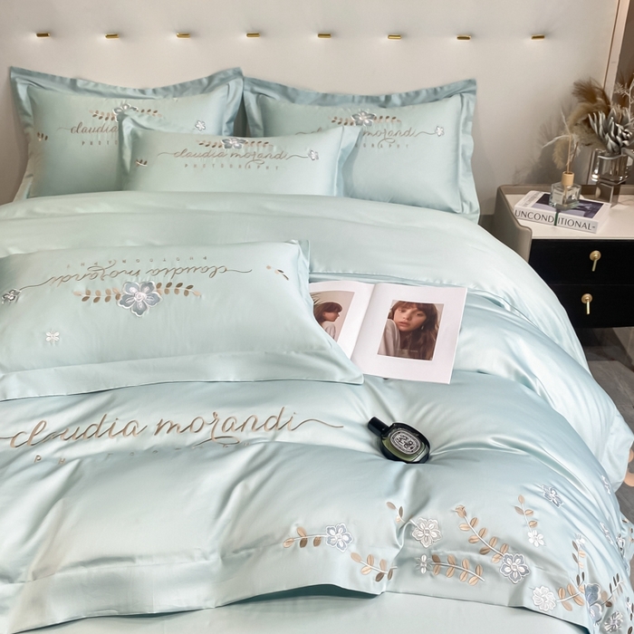 91家纺网 家纺一手货源 找家纺 欧乐蒂 2025新款花寐-高支高密新疆长绒棉四件套-终版 花寐-月光蓝