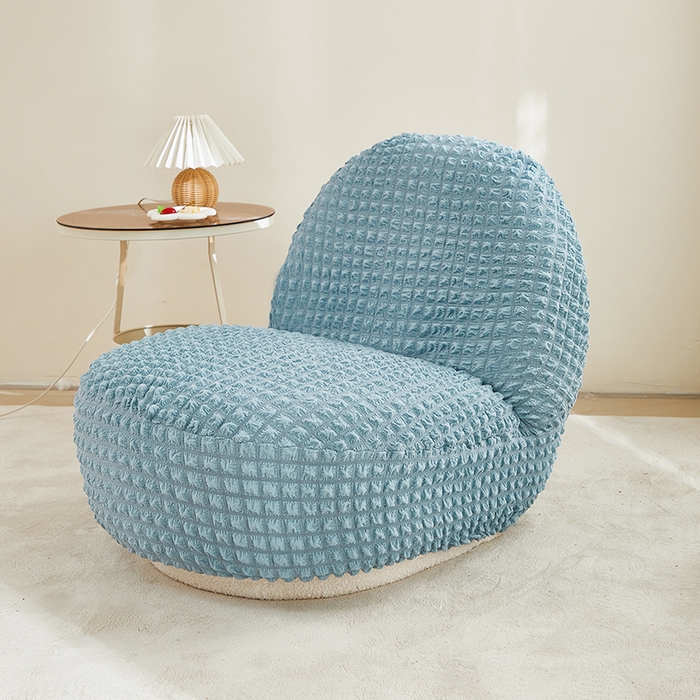 91家纺网 家纺一手货源 找家纺 丝绮鹿 2024新款爆米花系列-雪梨沙发椅套 雾霾蓝