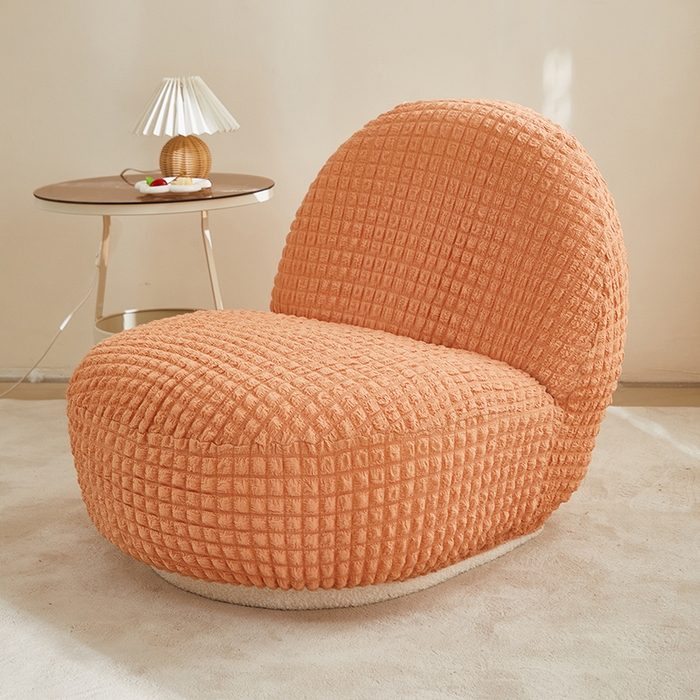 91家纺网 家纺一手货源 找家纺 丝绮鹿 2024新款爆米花系列-雪梨沙发椅套 蜜橙