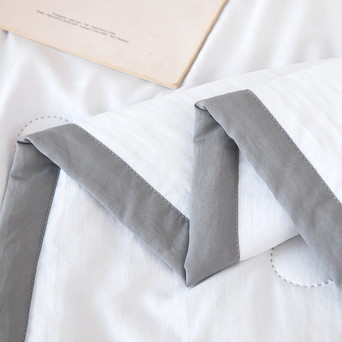 91家纺网 家纺一手货源 找家纺 侨鑫 2024新款A类原棉大豆夏被 白色