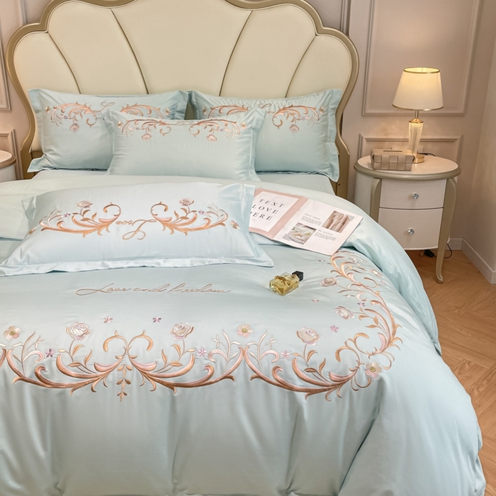 91家纺网 家纺一手货源 找家纺 欧乐蒂 2025新款爱丽丝-高支高密新疆长绒棉-终版 爱丽丝-水兰