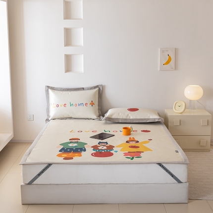 91家纺网 家纺一手货源 找家纺 （总）本希家居 2024新款花漾清新系列高端可水洗冰丝席