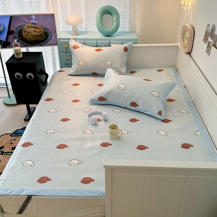 91家纺网 家纺一手货源 找家纺 （总）昔可家纺 2024新款高端数码印花养生冰藤席--卡通系列