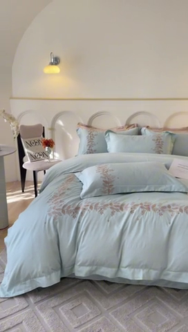 91家纺网 家纺一手货源 找家纺 欧乐蒂 2025新款秘密花园-新疆长绒棉刺绣四件套-终版 秘密花园-梵星兰