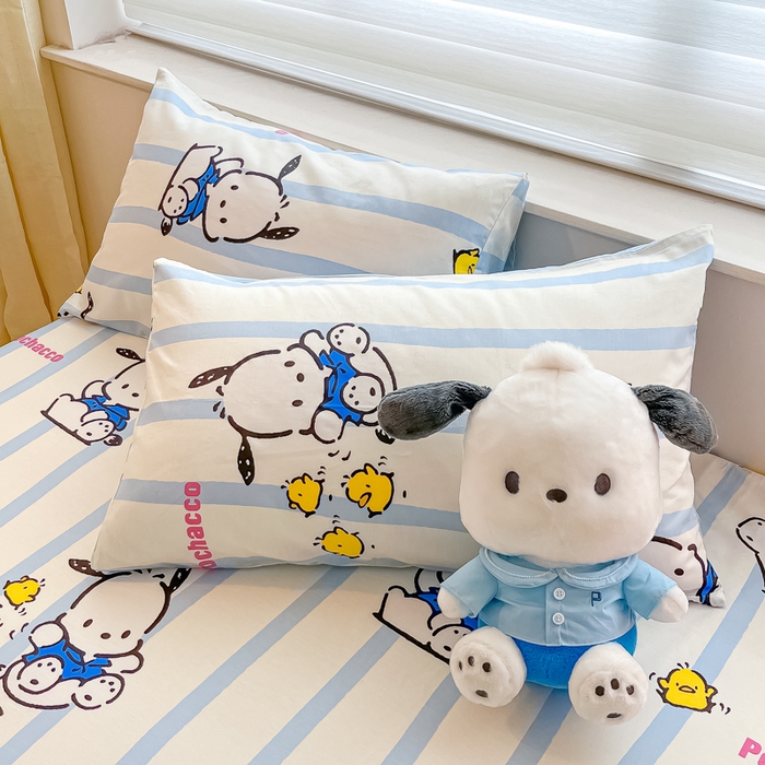 91家纺网 家纺一手货源 找家纺 金爱家 2024新款纯棉小版单品床笠 床笠款-快乐帕哈狗