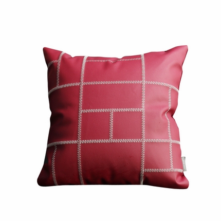 91家纺网 家纺一手货源 找家纺 （总）澜屿 24款轻奢皮面刺绣方枕抱枕芯腰枕靠枕头