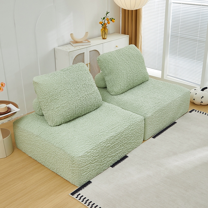 91家纺网 家纺一手货源 找家纺 （总）丝绮鹿 2024新款模块方块沙发套系列-高端皱皱布系列