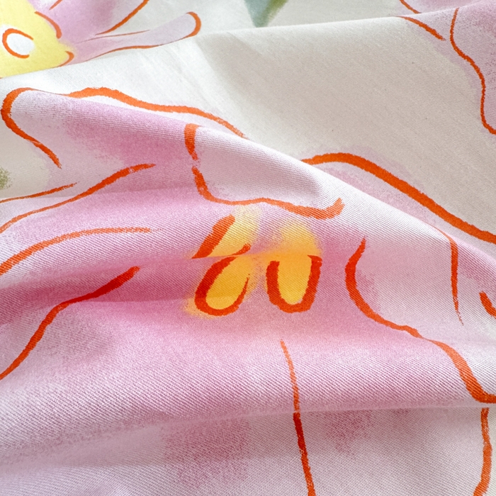 91家纺网 家纺一手货源 找家纺 清雅福 2024新款全棉13372小清新四件套和单品系列第四季 薇薇安