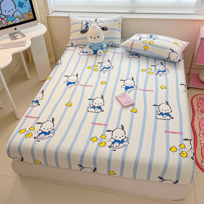 91家纺网 家纺一手货源 找家纺 金爱家 2024新款纯棉小版单品床笠 床笠款-快乐帕哈狗