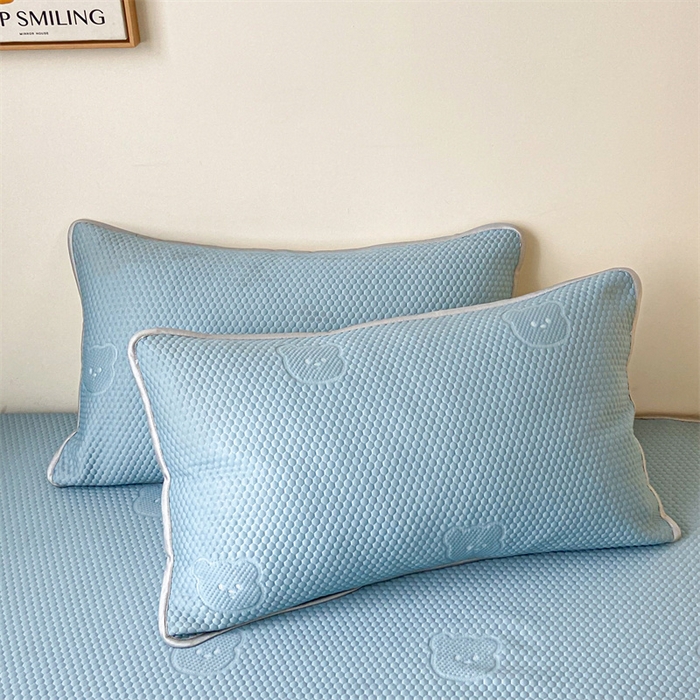 91家纺网 家纺一手货源 找家纺 吉象家纺 2024新款凉豆豆凉感软席凉席 小熊蓝