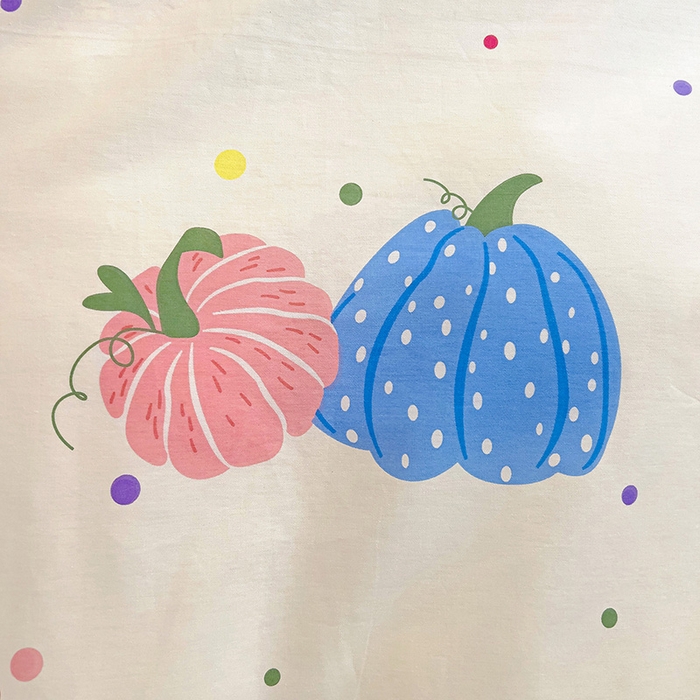 91家纺网 家纺一手货源 找家纺 暖芯优选 204新款直播爆款全棉-ins印花系列四件套纯棉三件套床单床笠 奶油南瓜