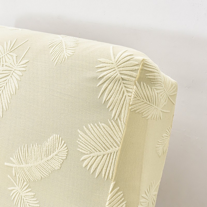 91家纺网 家纺一手货源 找家纺 兴妮雅家纺 2024新款舒棉绒羽毛款沙发套 舒棉绒羽毛款米黄