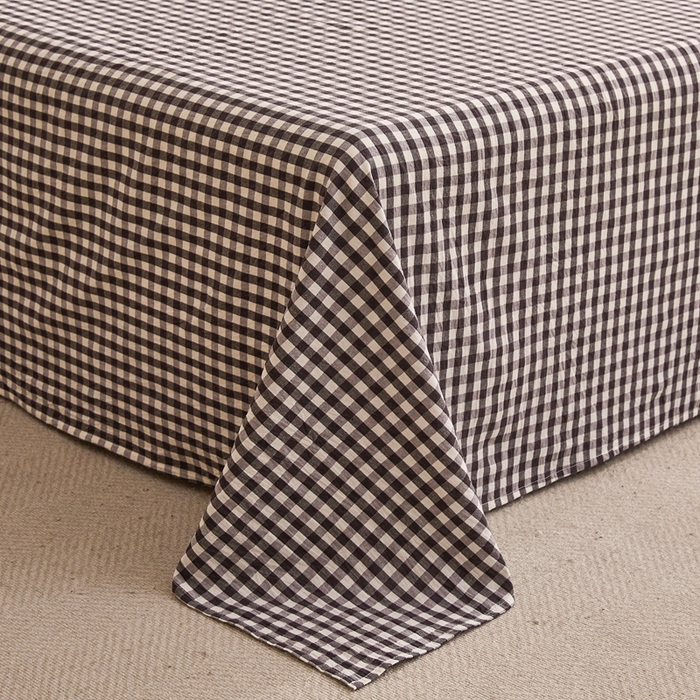 91家纺网 家纺一手货源 找家纺 雅萱家纺 2024新款雅萱-色织全棉水洗棉床单 床单-小黑格