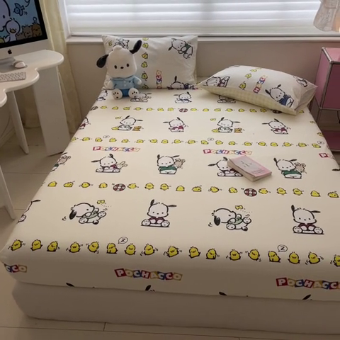 91家纺网 家纺一手货源 找家纺 金爱家 2024新款纯棉小版单品床笠 床笠款-怕哈伙伴